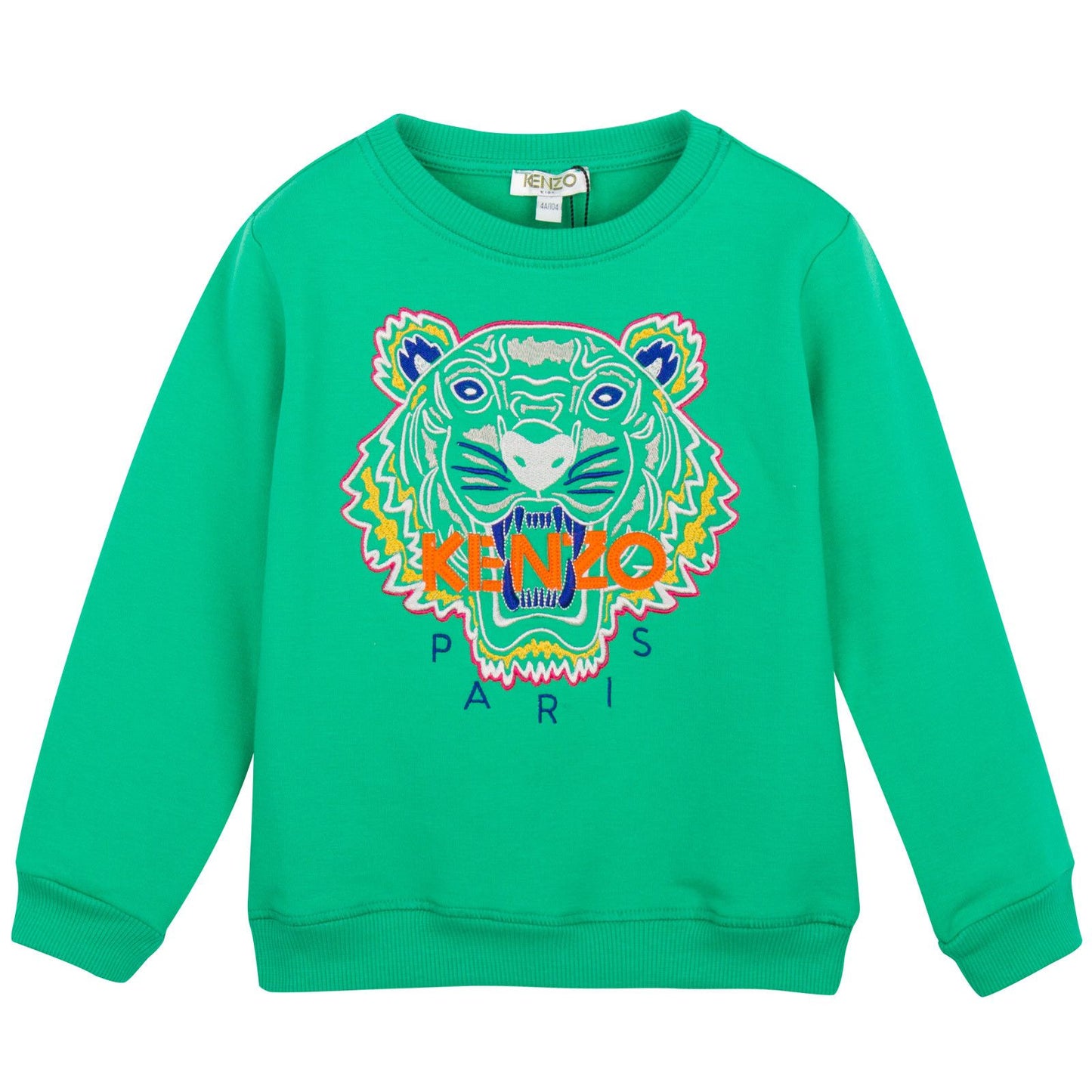 Boys Green Tiger Embroidered Sweatshirt