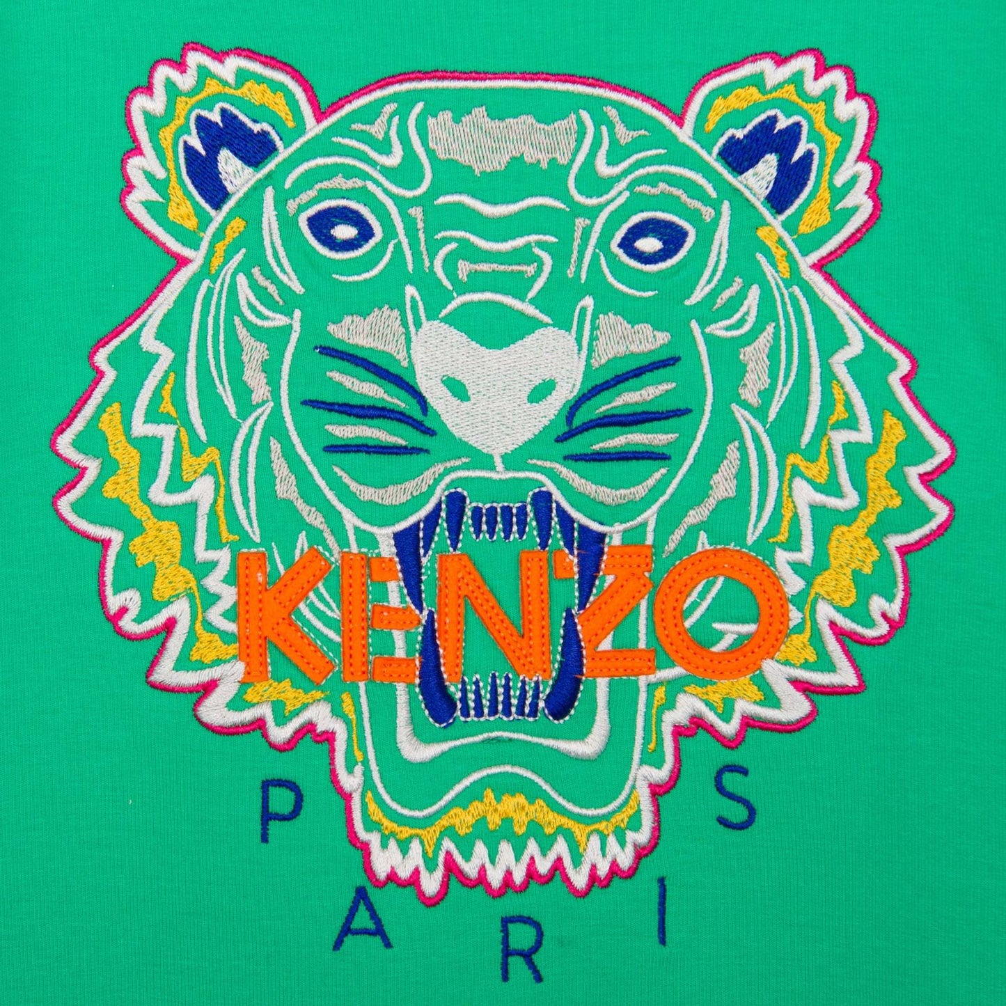Boys Green Tiger Embroidered Sweatshirt