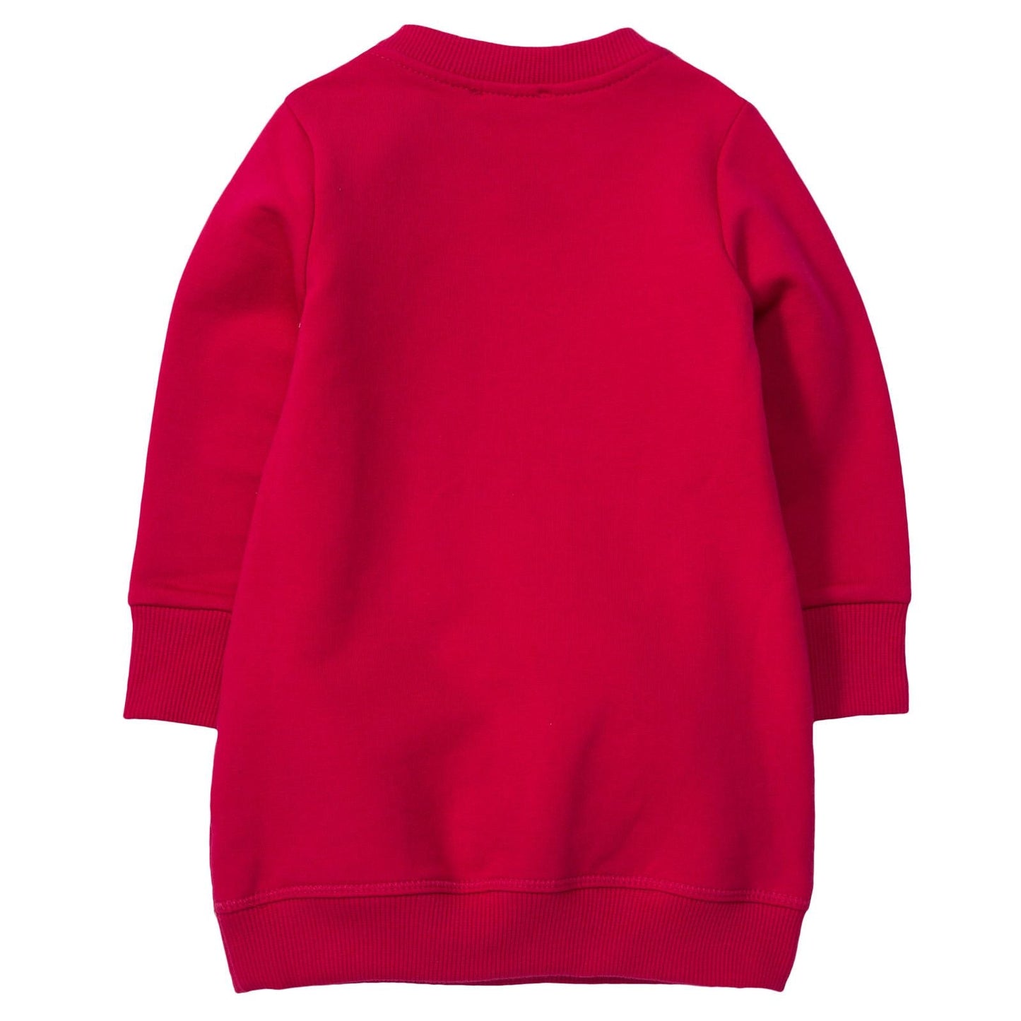 Girls Red Tiger Embroidered Jersey Sweatshirt Dress