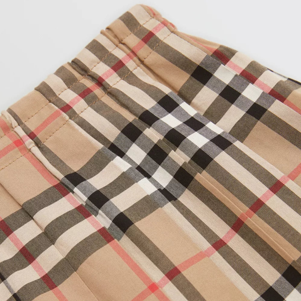 Girls Archive Beige Stripe Cotton Skirts