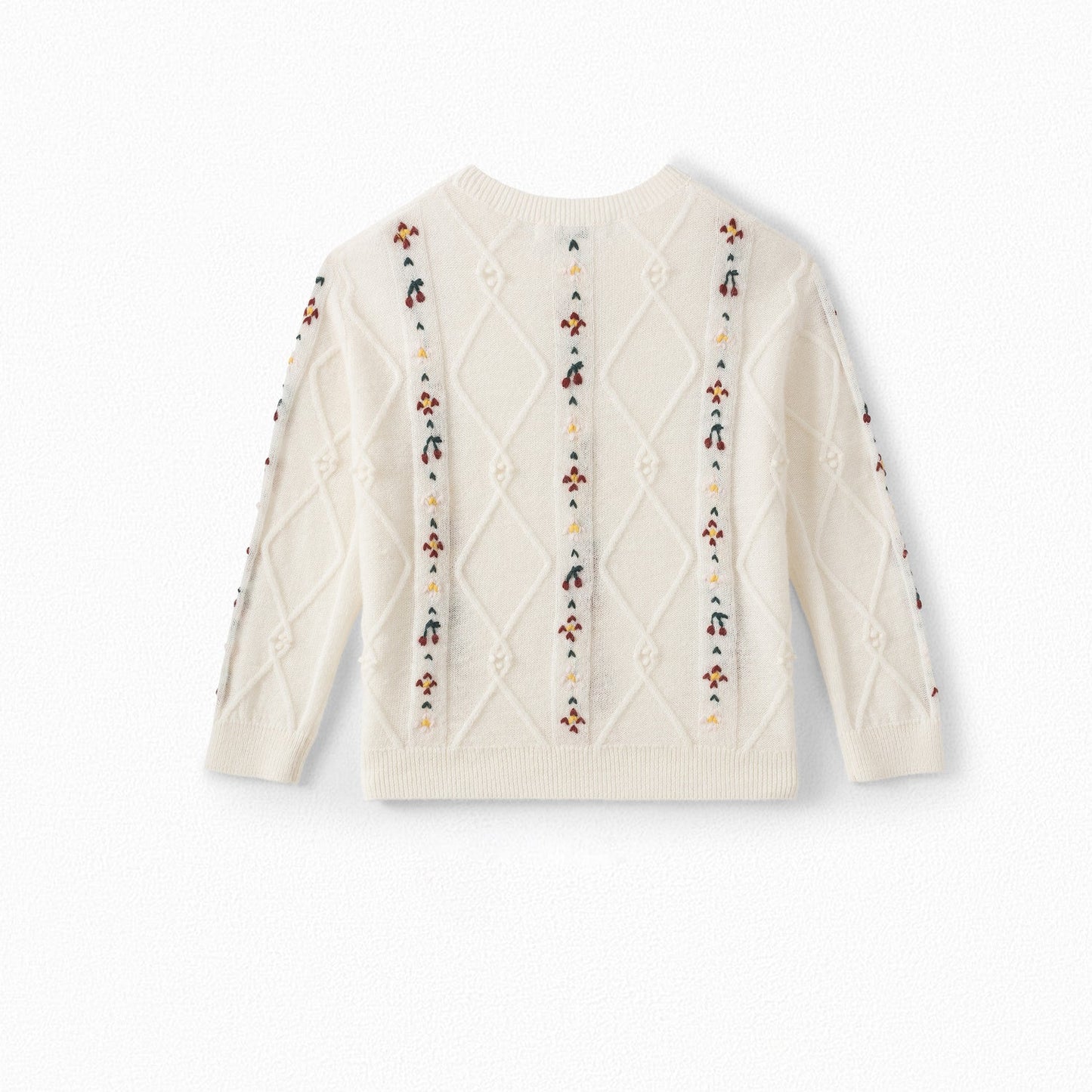 Girls Off White Knit Jumper