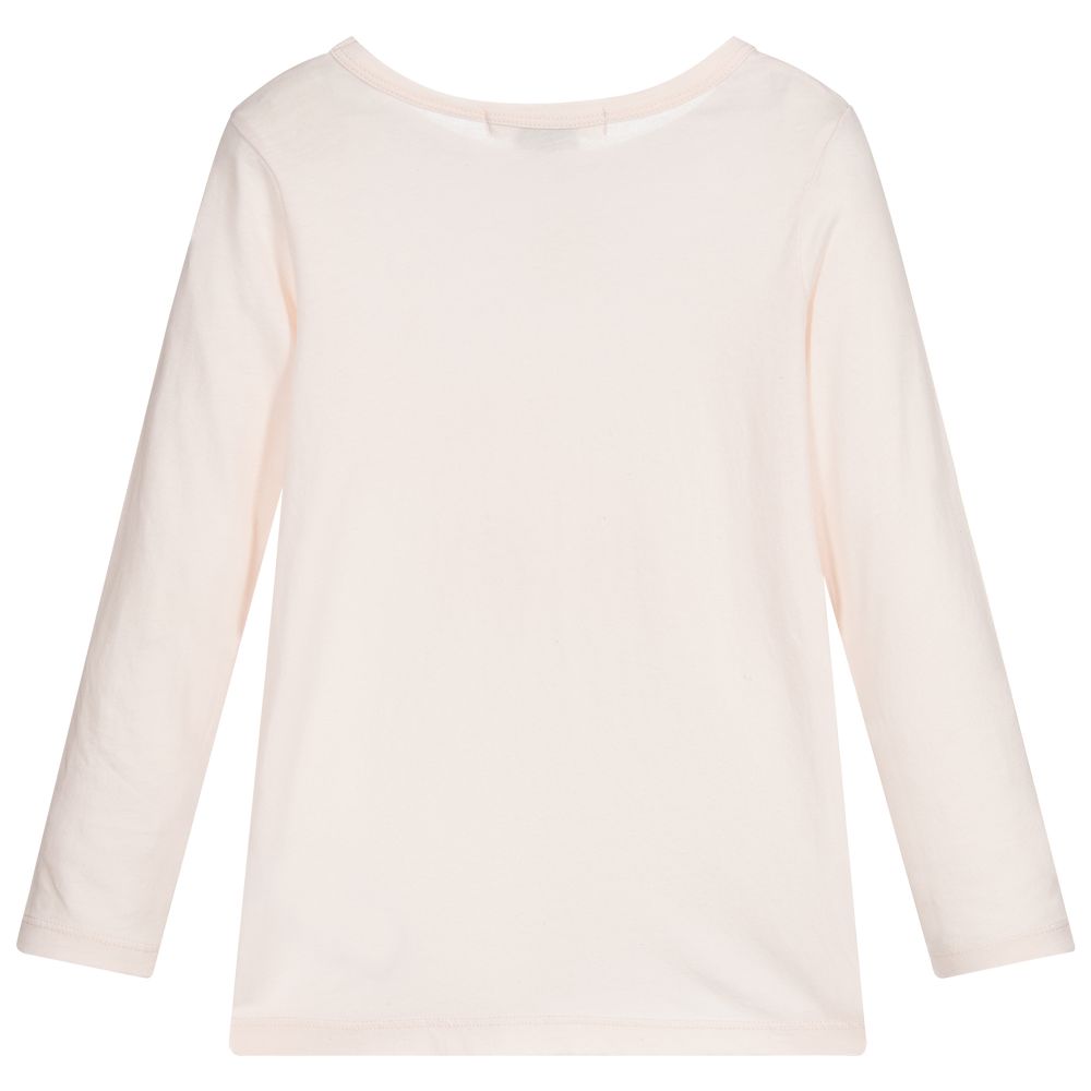 Girls Pink Cotton T-Shirt