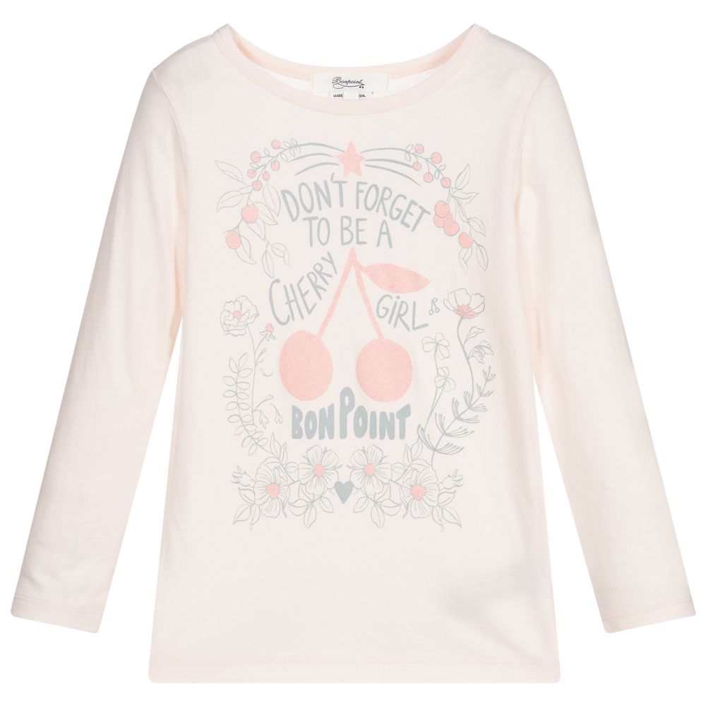 Girls Pink Cotton T-Shirt