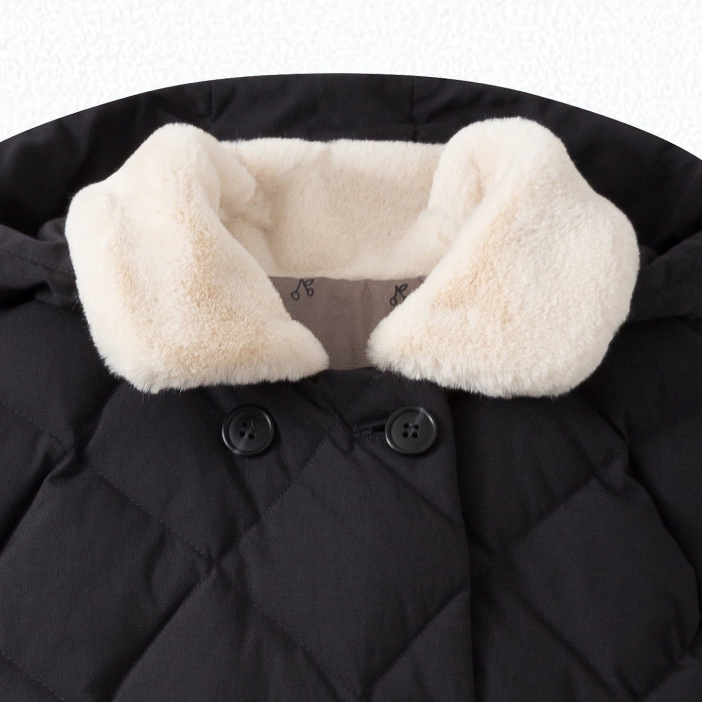 Girls Black Padded Down Jecket