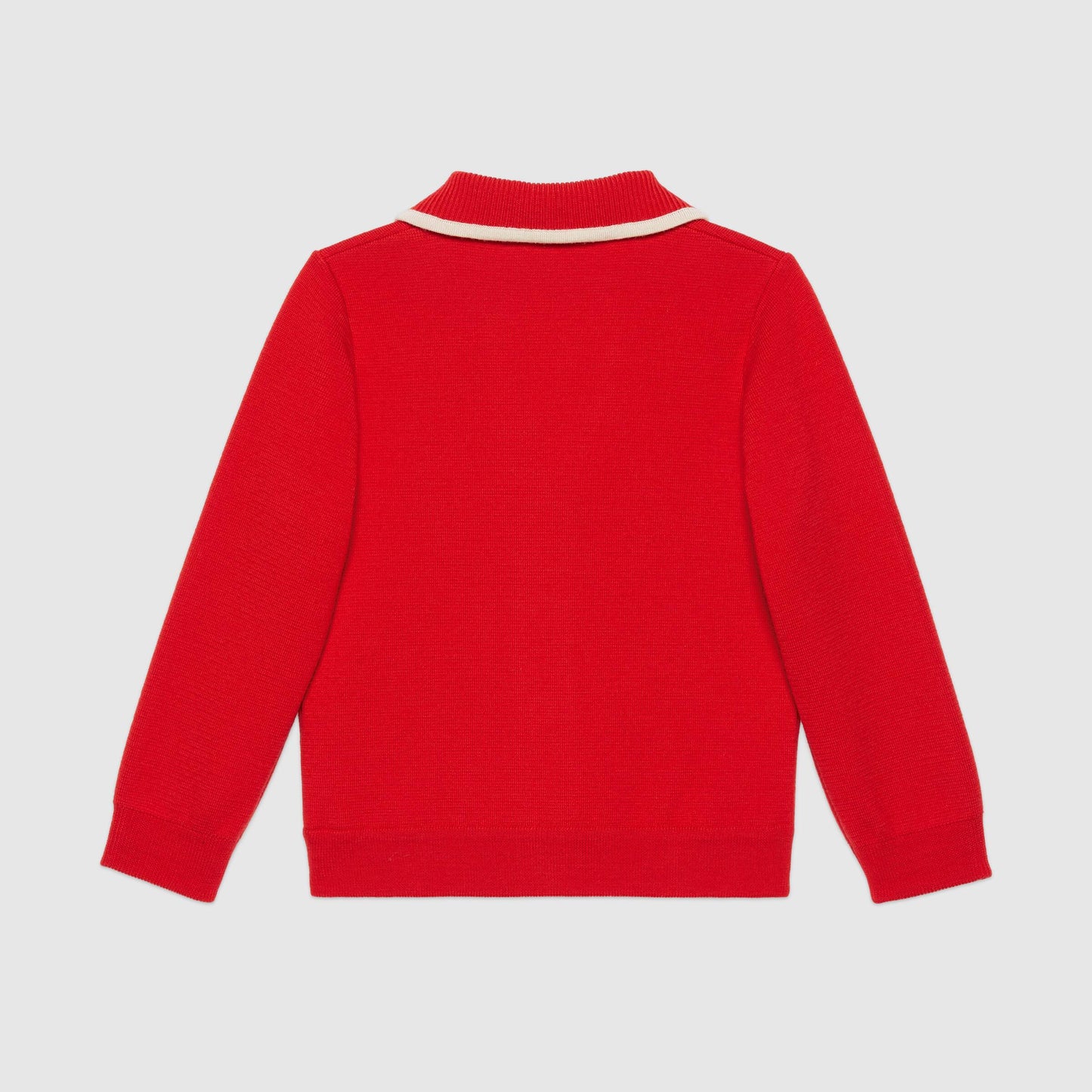 Girls Red GG Wool Cardigan