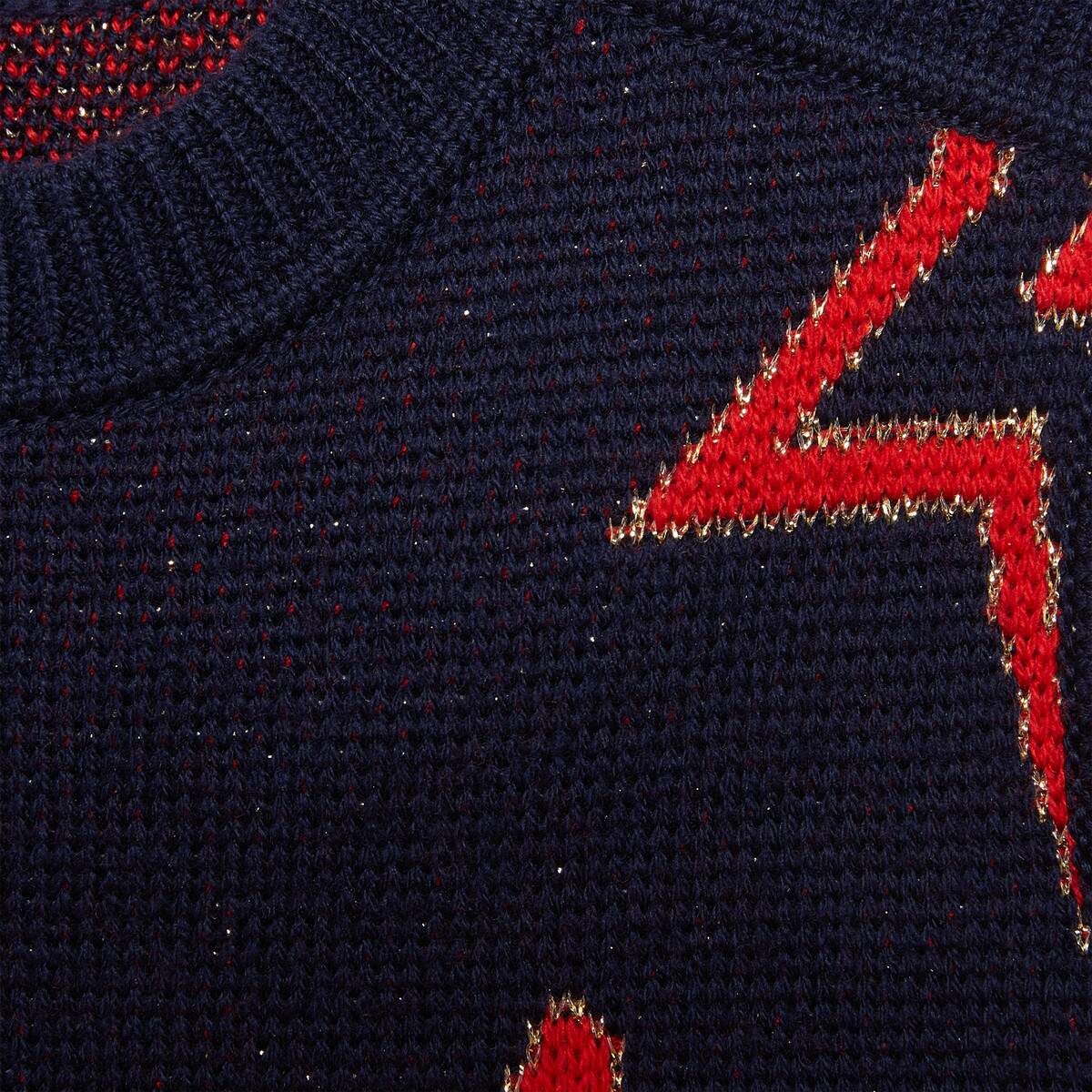 Girls Oltremare Stars Wool Sweater
