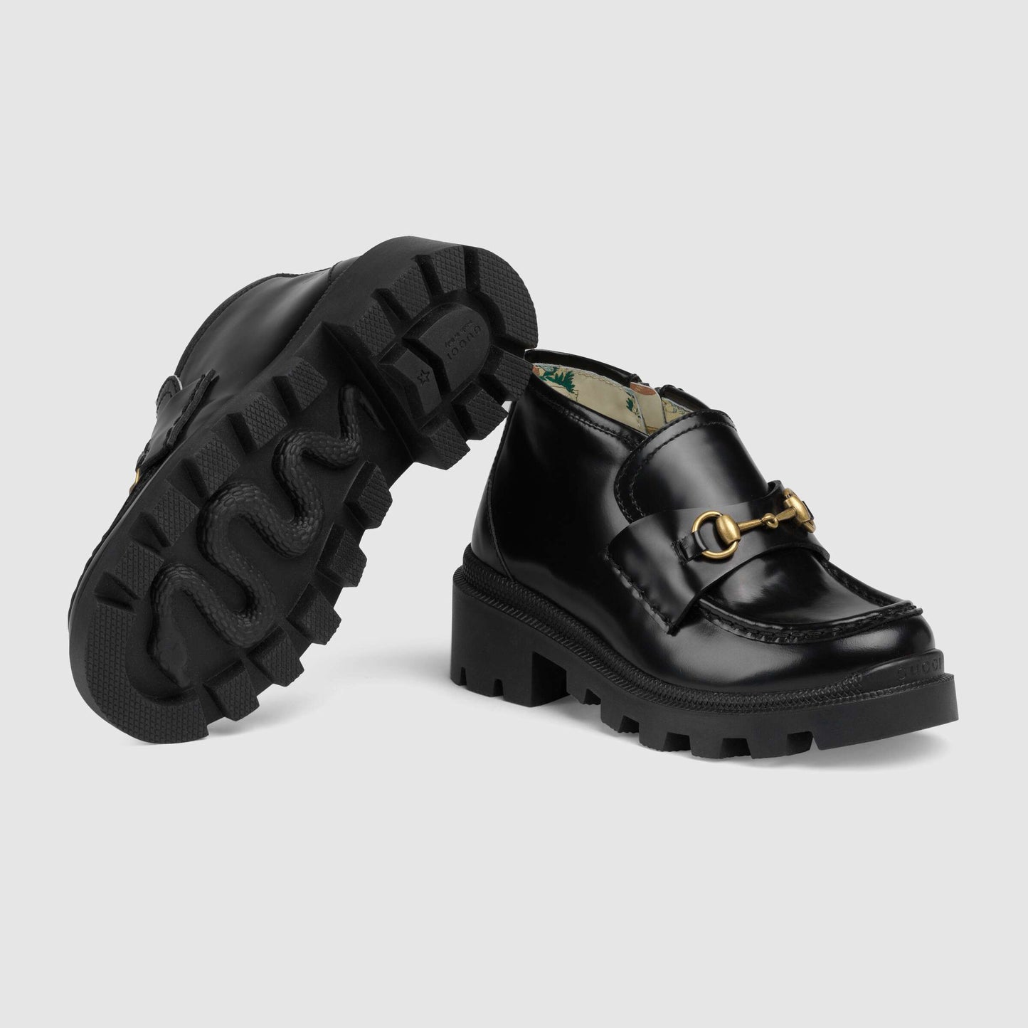 Girls Black Calf Skin Booties