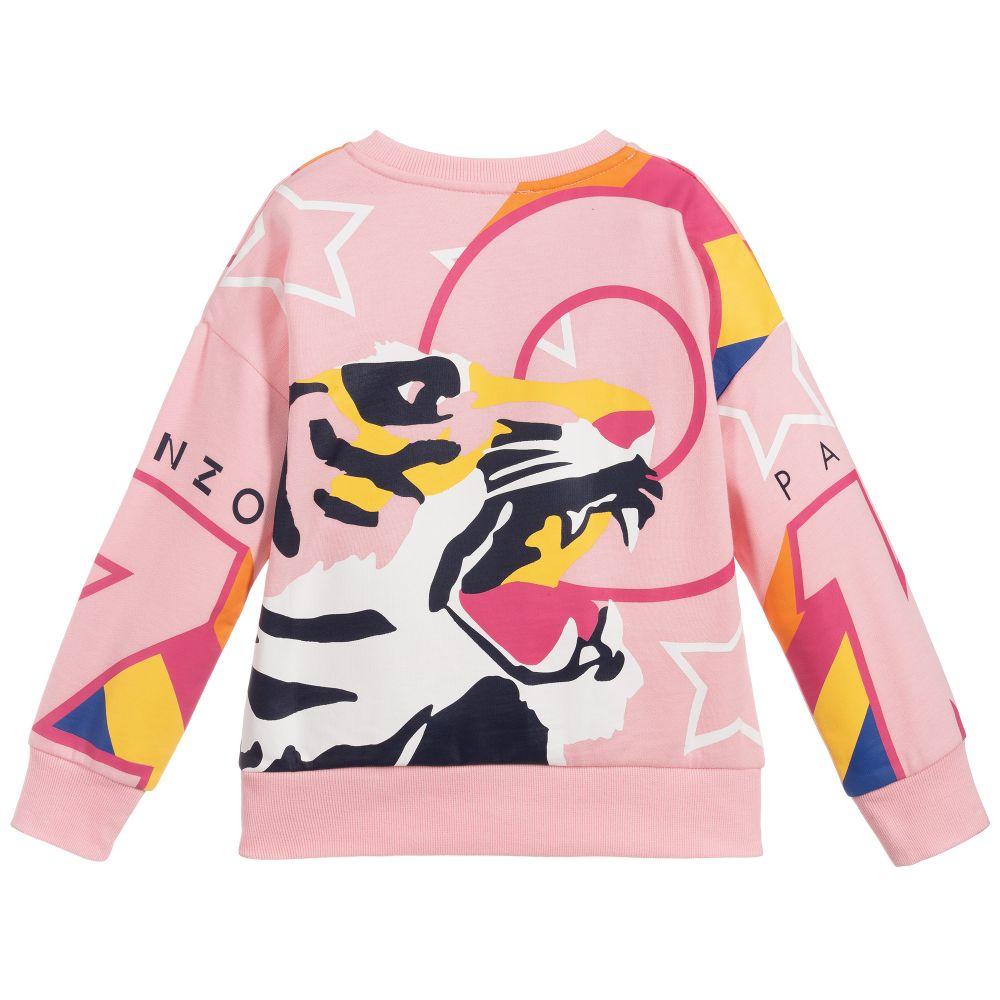 Girls Bubble Pink Tiger Sweatshirt