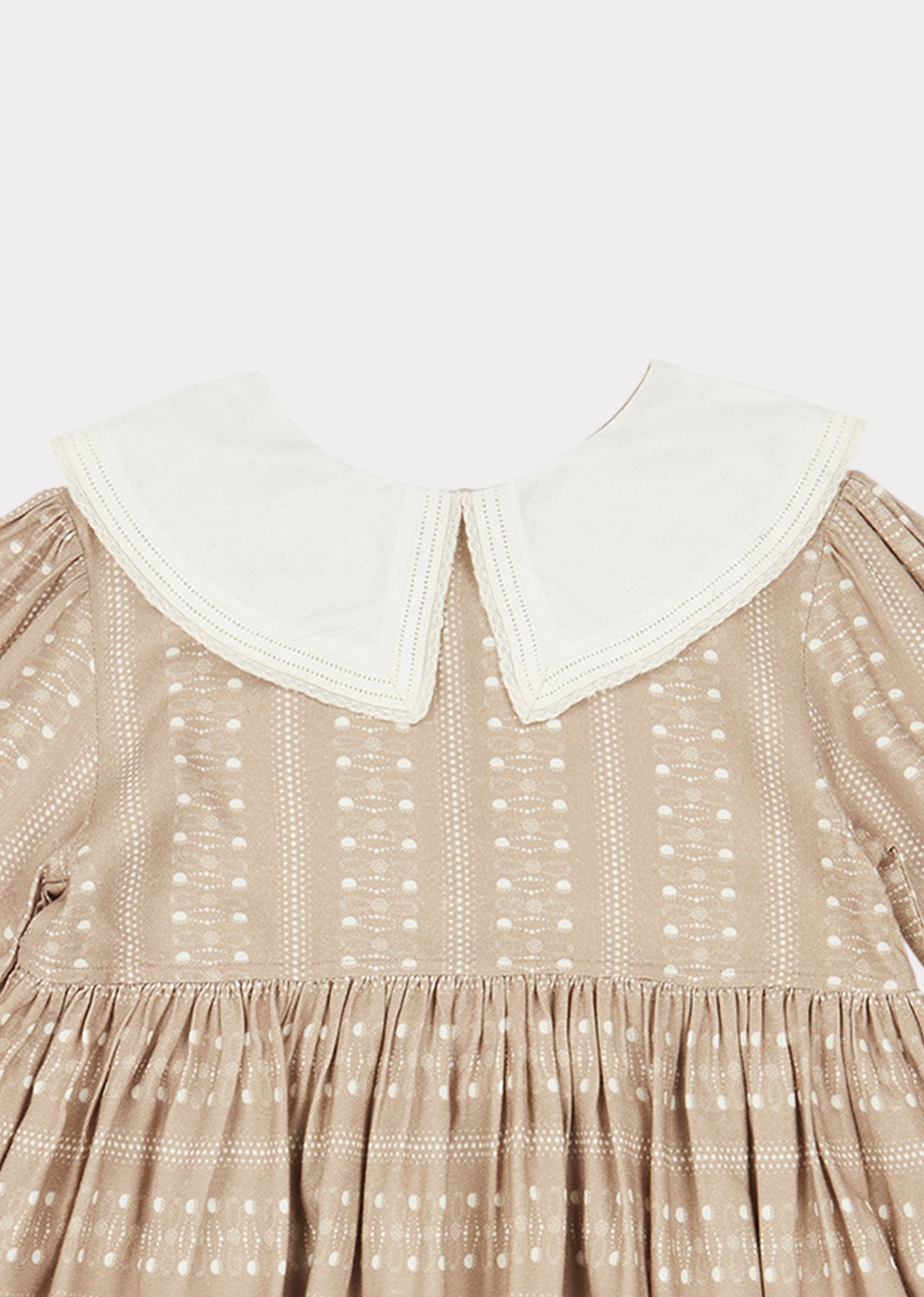 Girls Chestnut Dotty Buzzard Dress