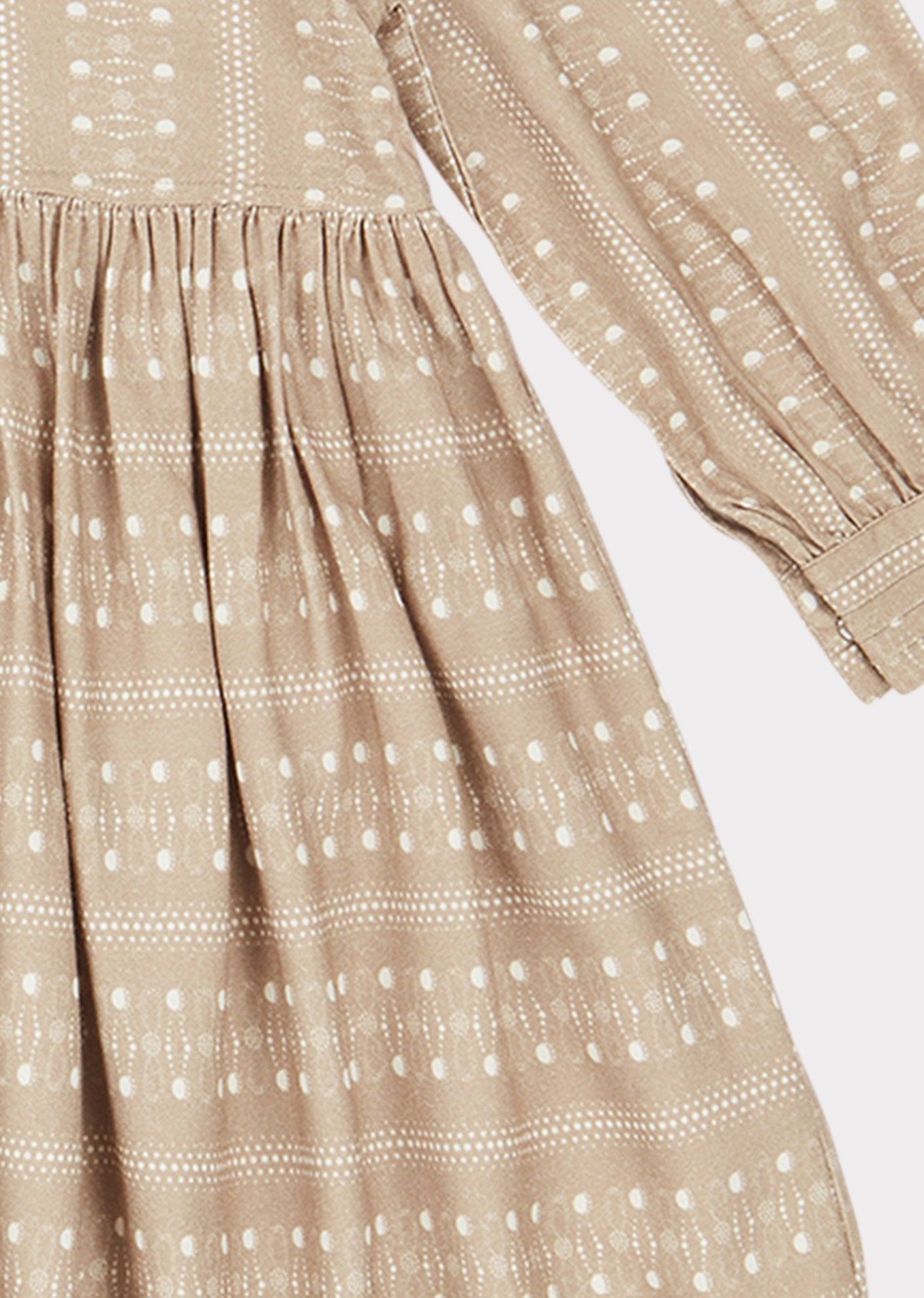 Girls Chestnut Dotty Buzzard Dress