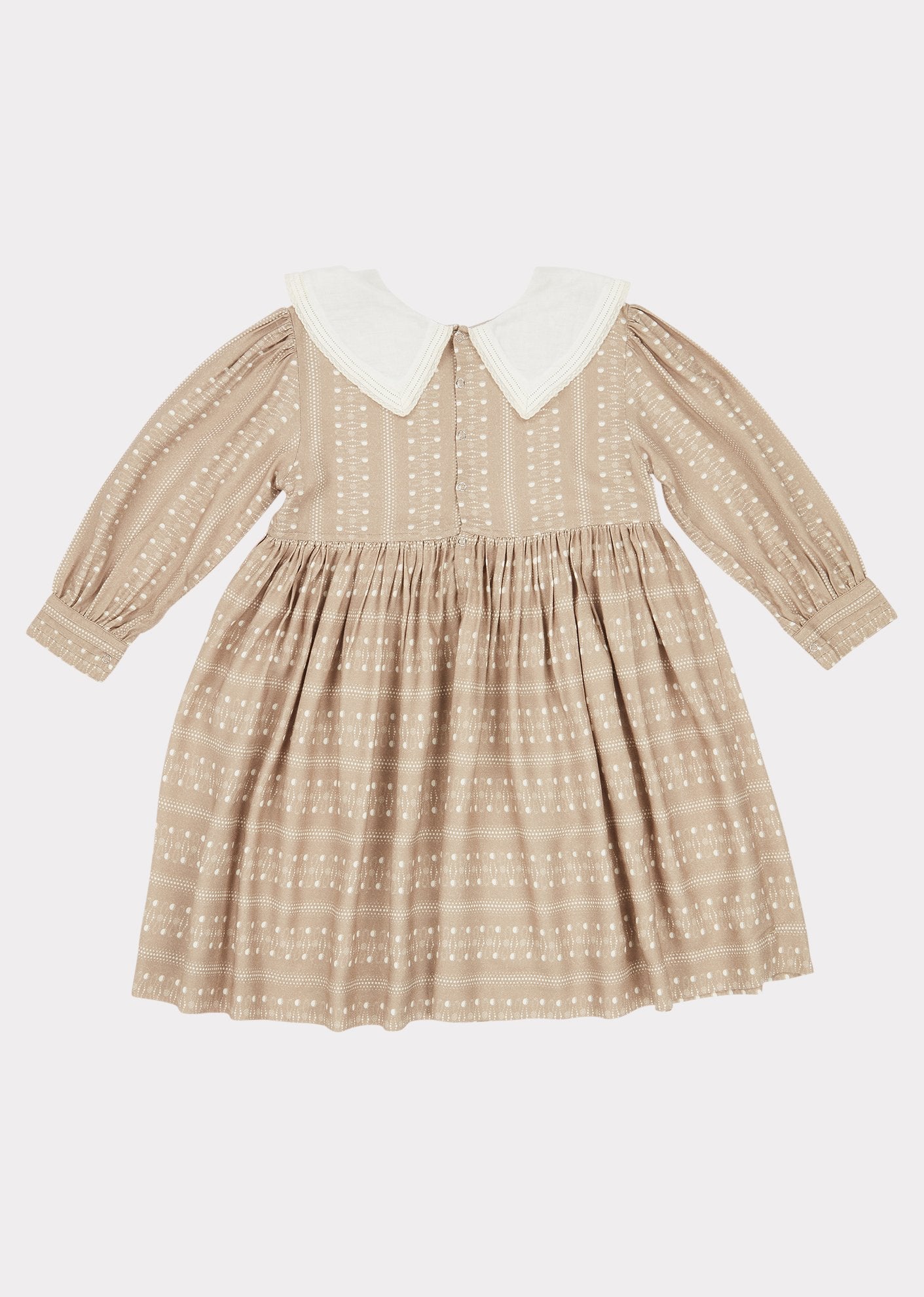 Girls Chestnut Dotty Buzzard Dress