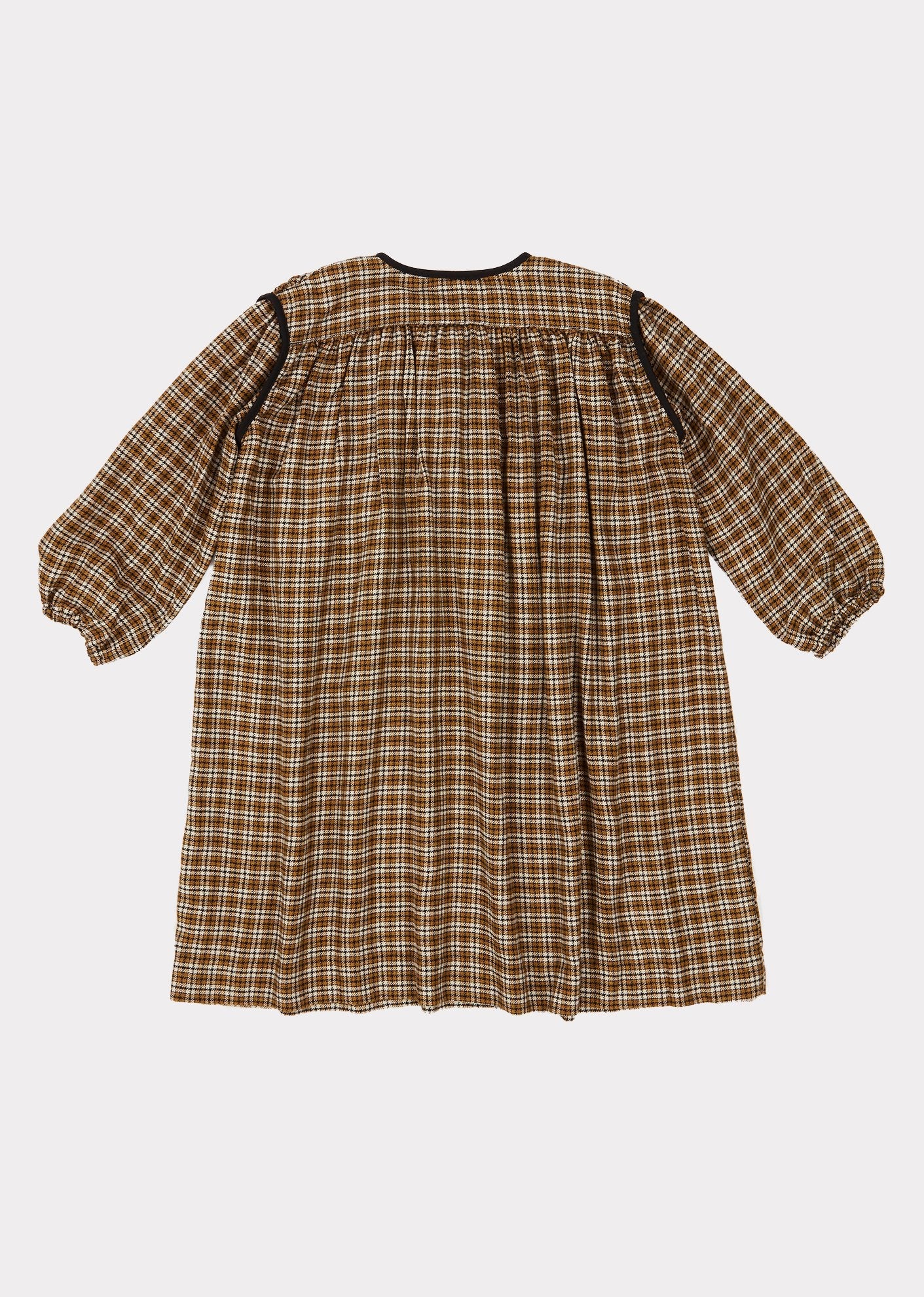 Girls Yellow Check Dress