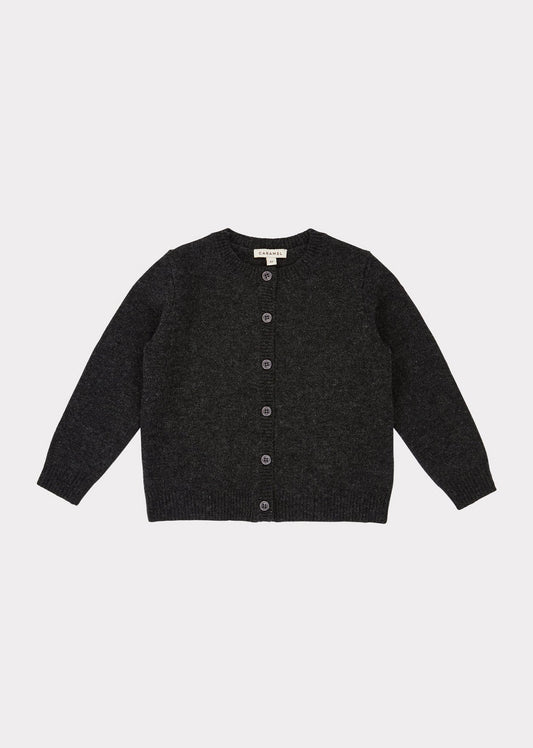 Boys & Girls Charcoal Wool Cardigan