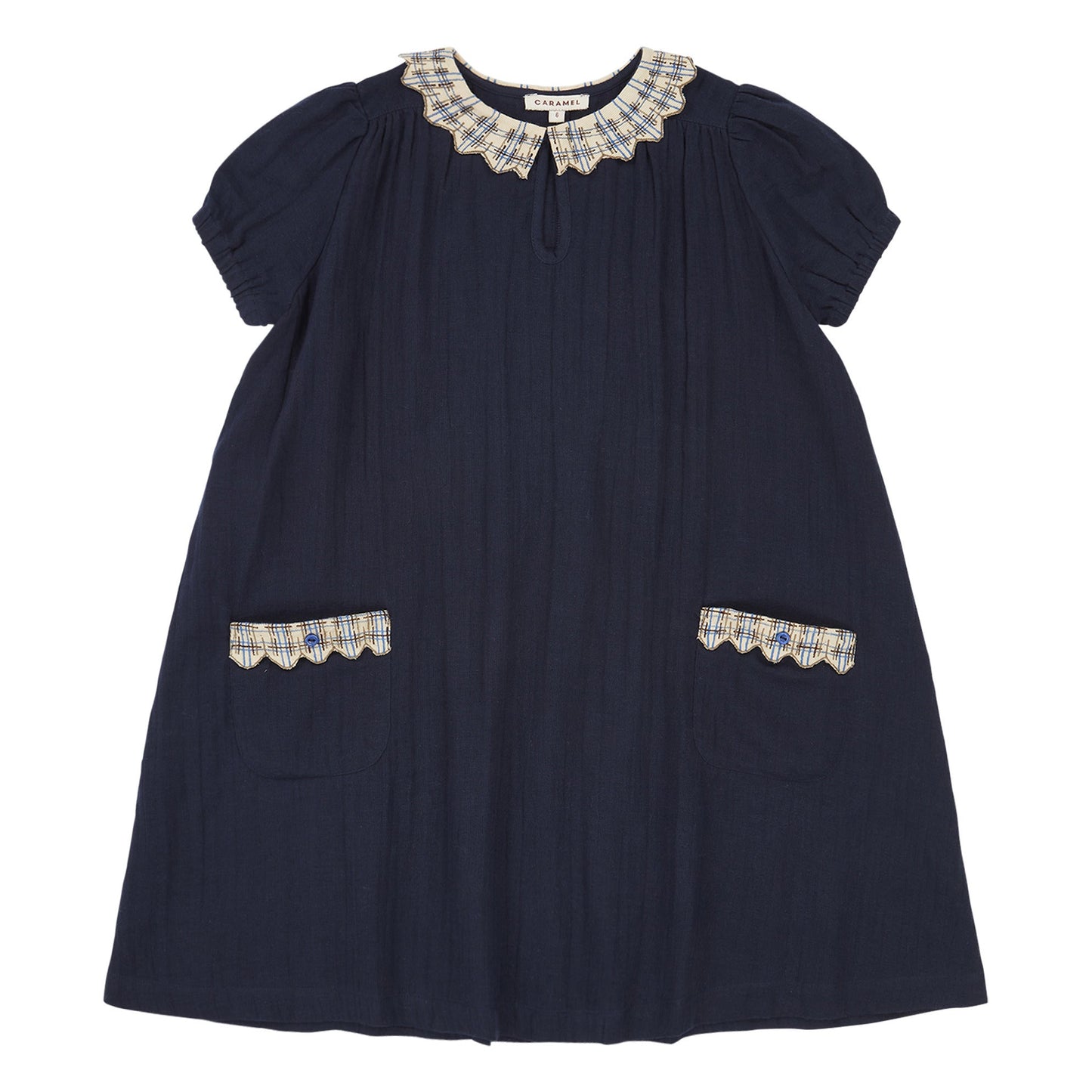 Girls Dark Navy Cotton Dress
