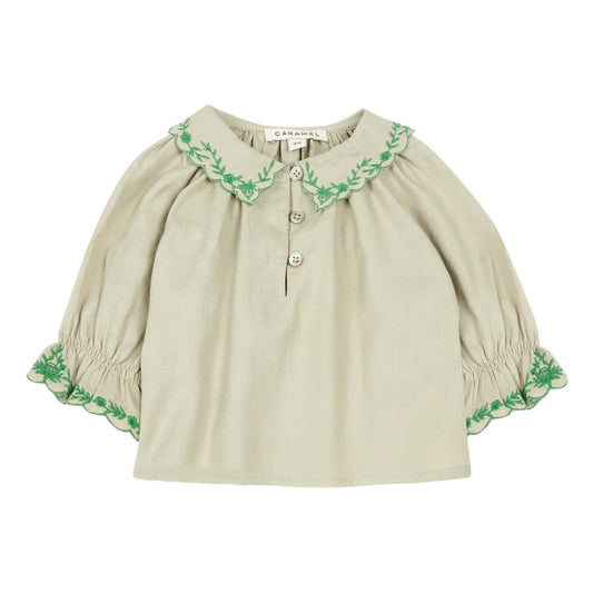 Baby Girls Beige Cotton Top