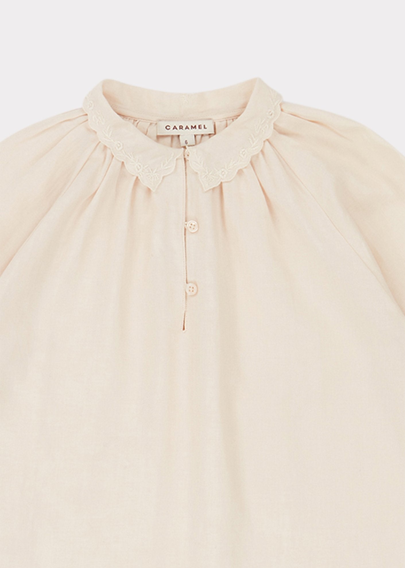 Girls Ecru Ruff Blouse