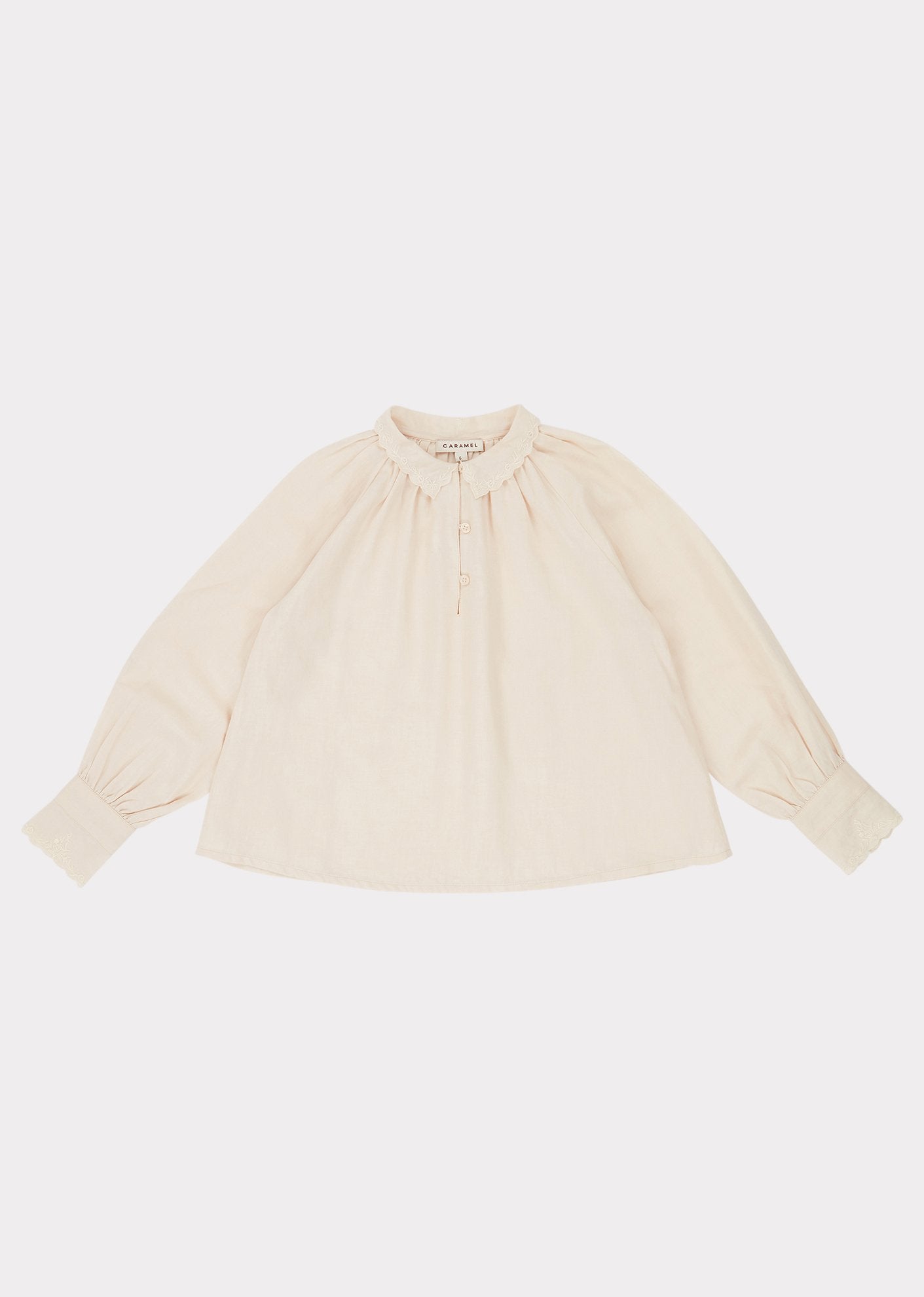 Girls Ecru Ruff Blouse