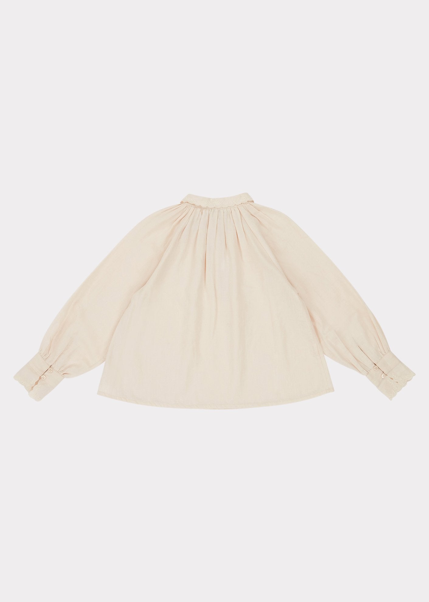 Girls Ecru Ruff Blouse
