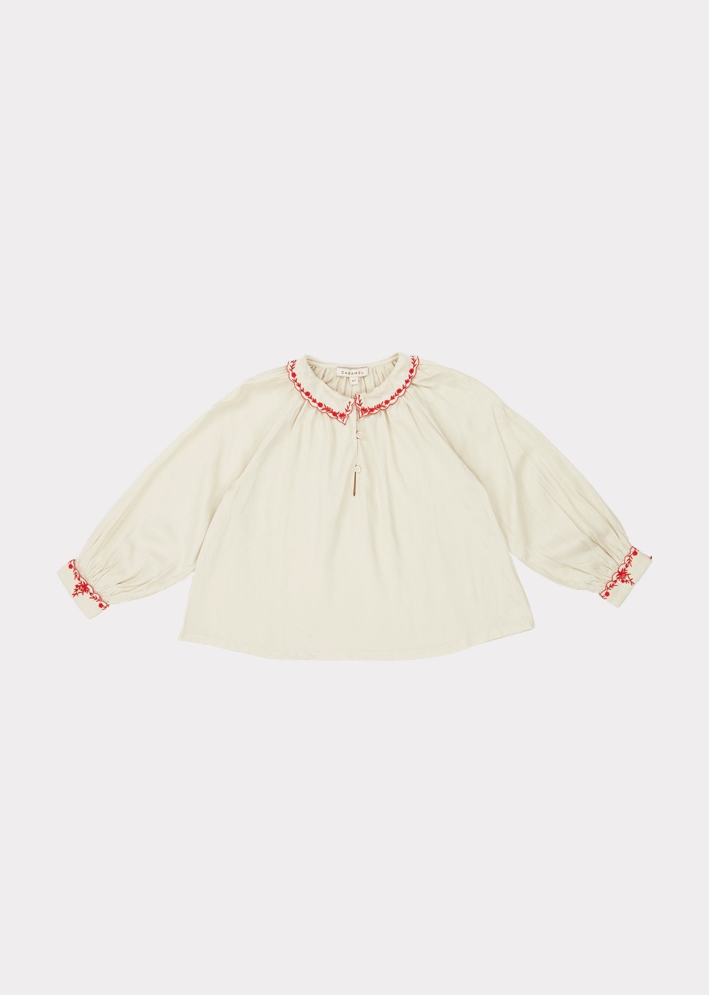 Girls White Embroidered Top