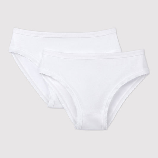 女童白色棉内裤套装(2件)