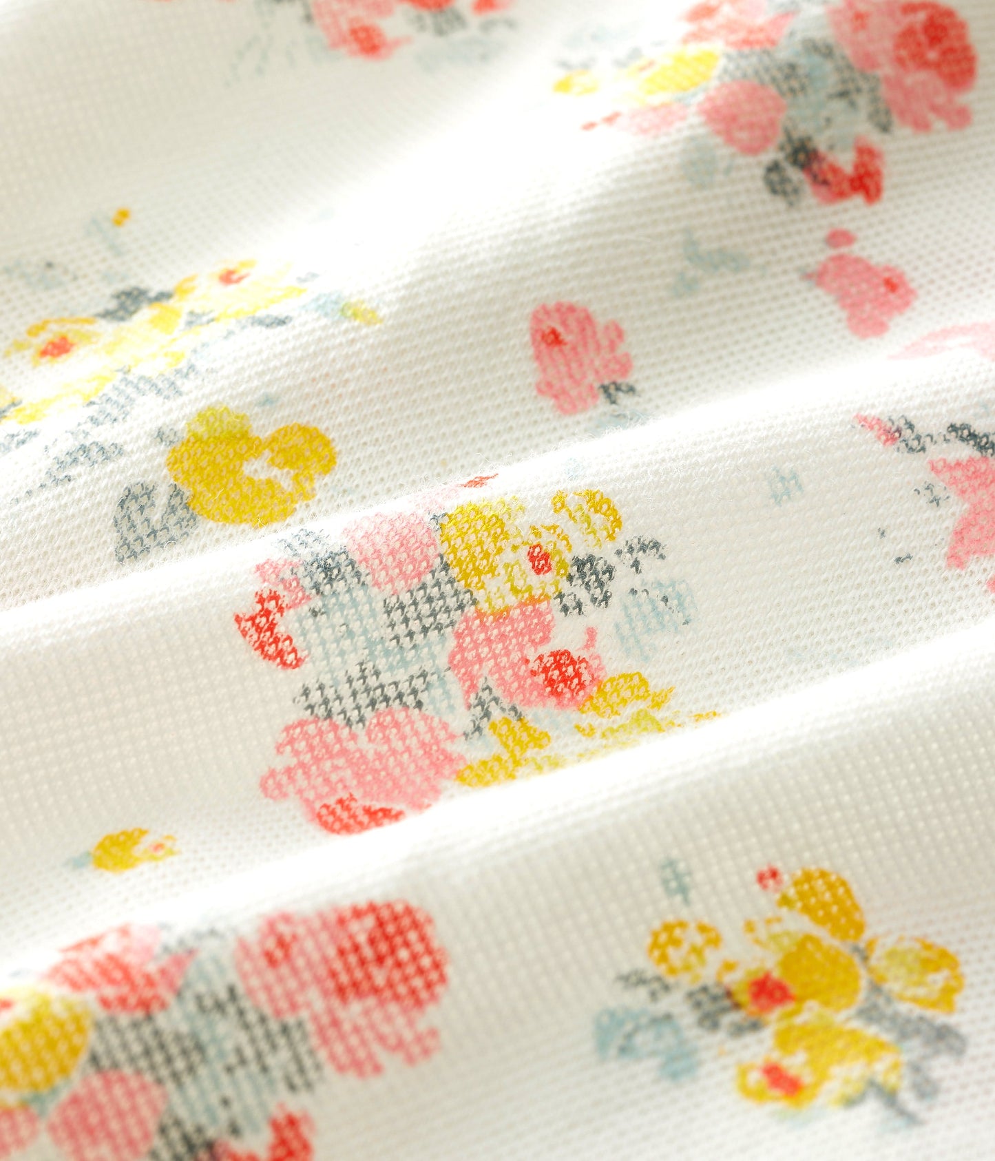 Baby Girls White Flowers Cotton Babysuit