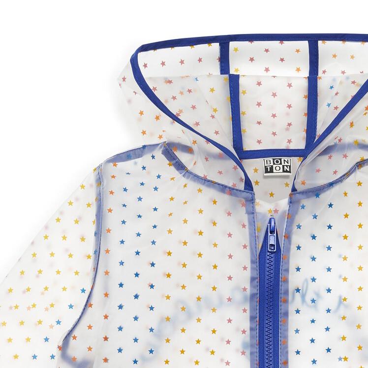 Girls Transparent Stars Raincoat