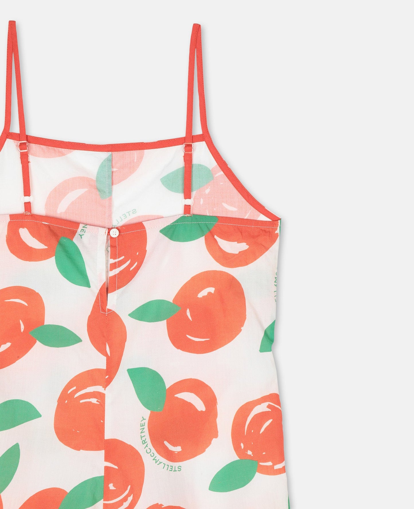 Girls Orange Cotton Jumpsuit