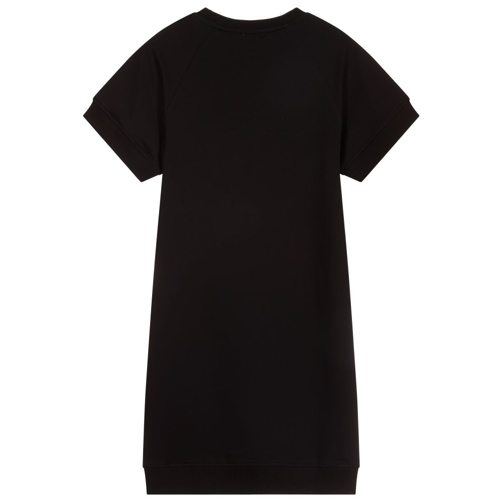 Girls Black Cotton Dress