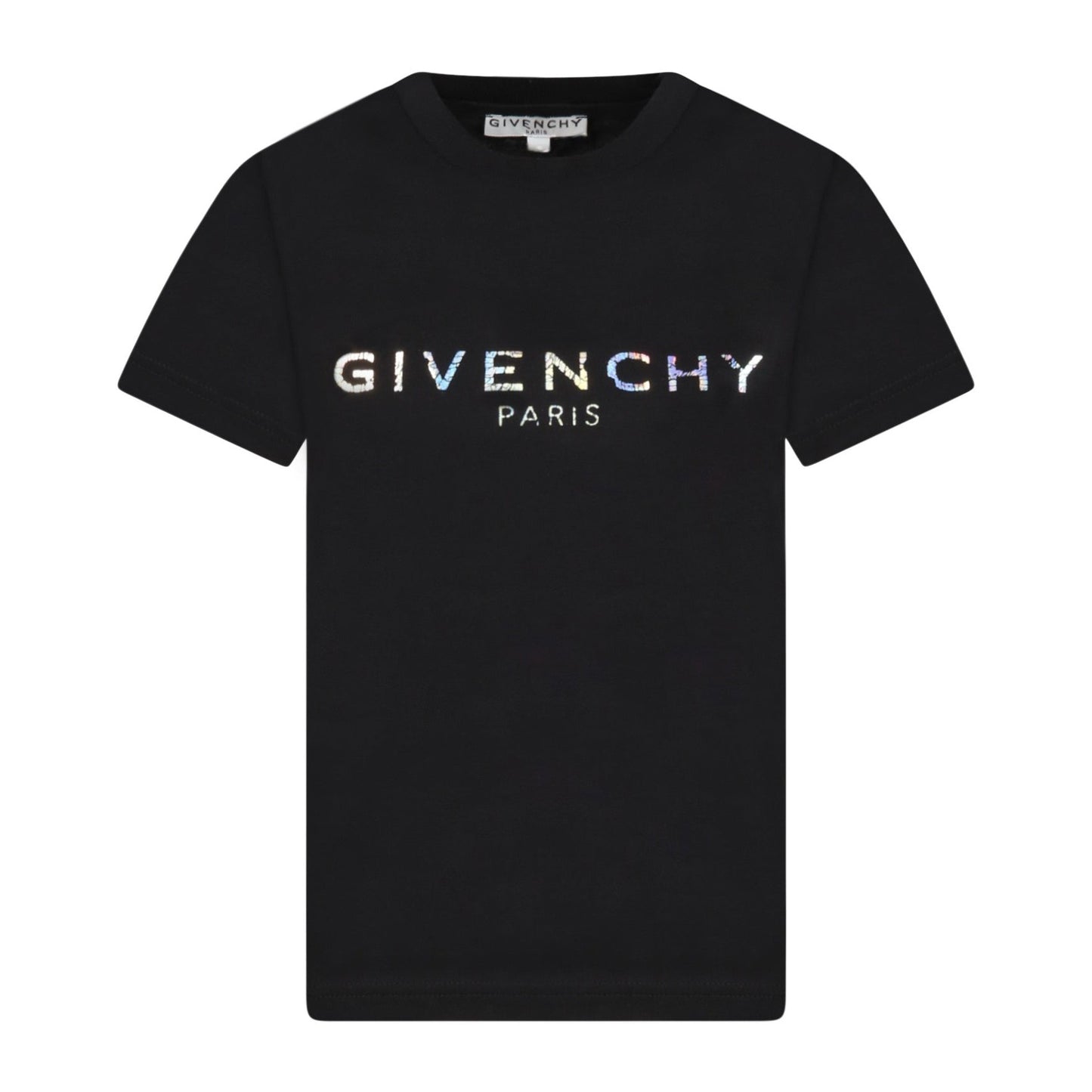 Girls Black Logo Cotton T-Shirt