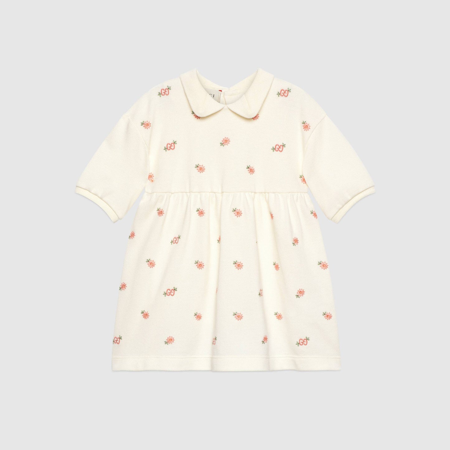 Baby Girls Ivory GG Cotton Dress