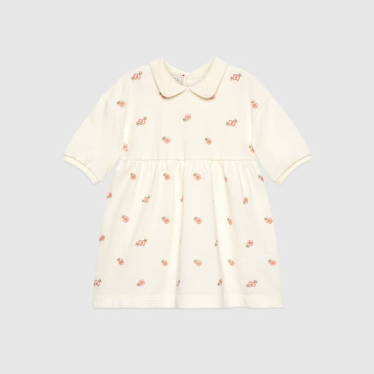 Baby Girls Ivory GG Cotton Dress
