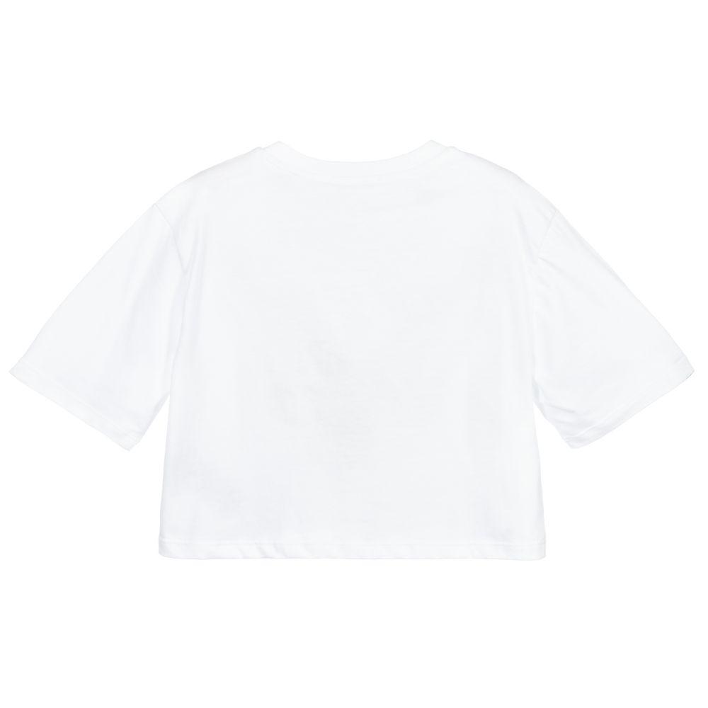 女童白色Logo T恤
