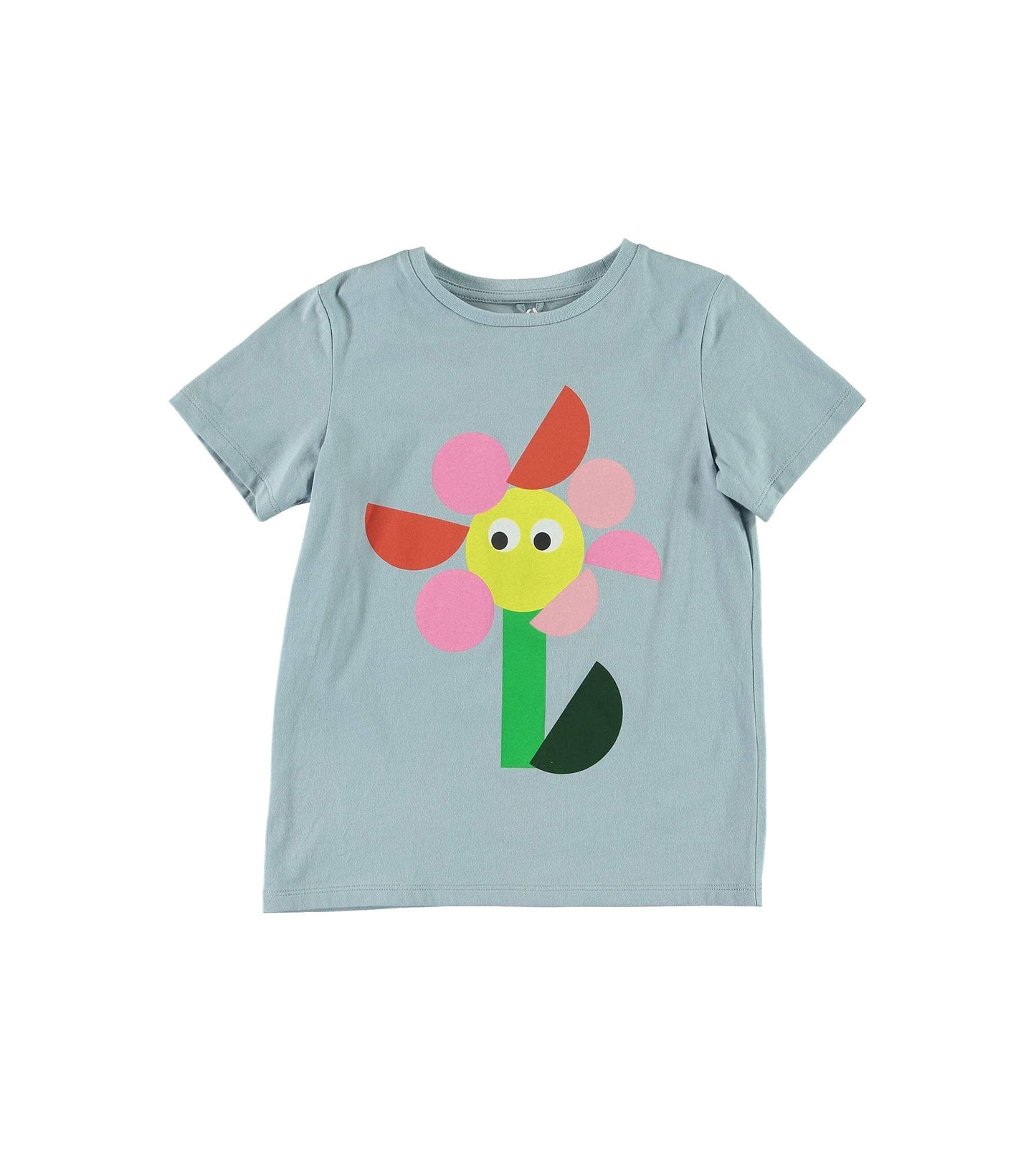 女童浅蓝色印花棉T恤