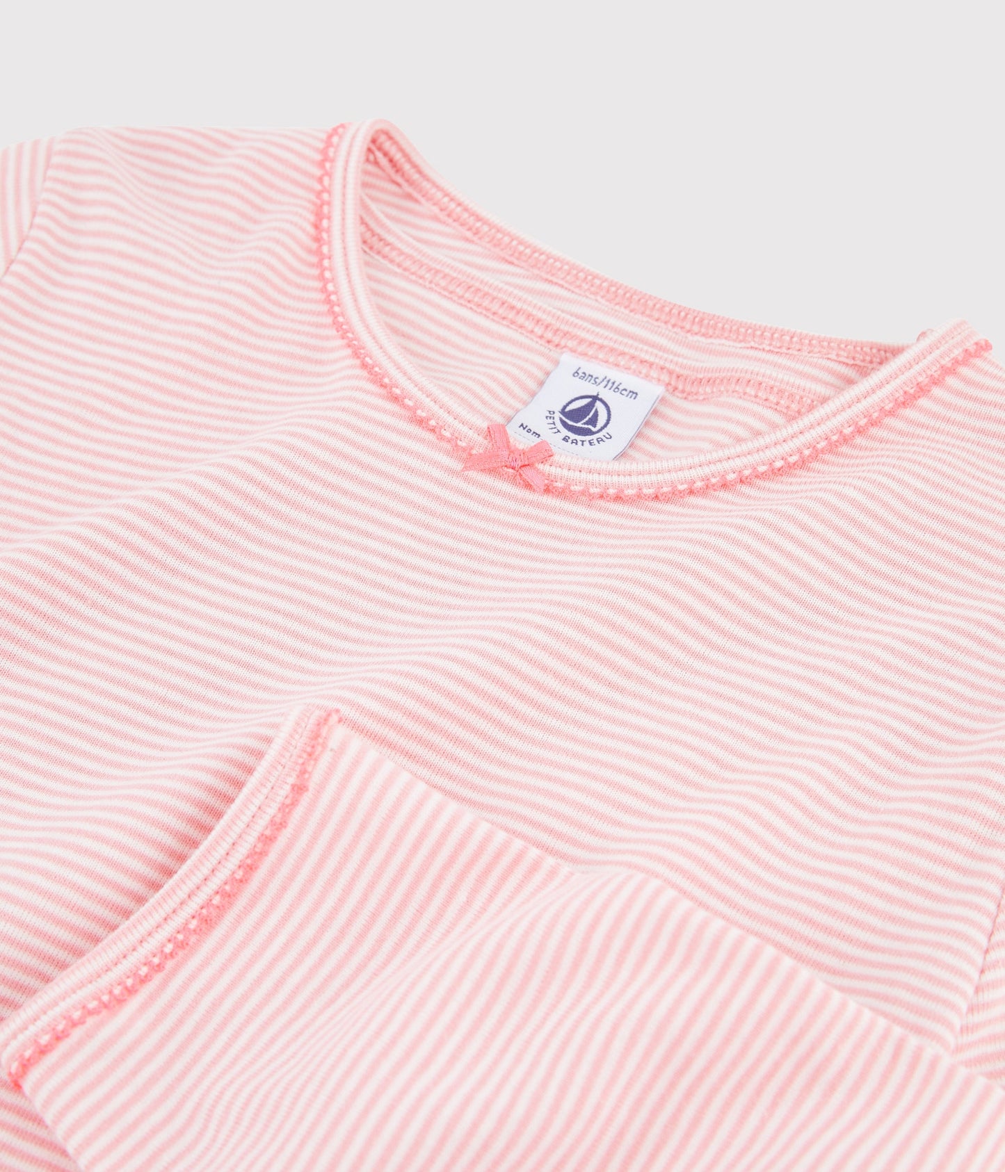 Girls Pink Stripe Cotton Nightwear Set