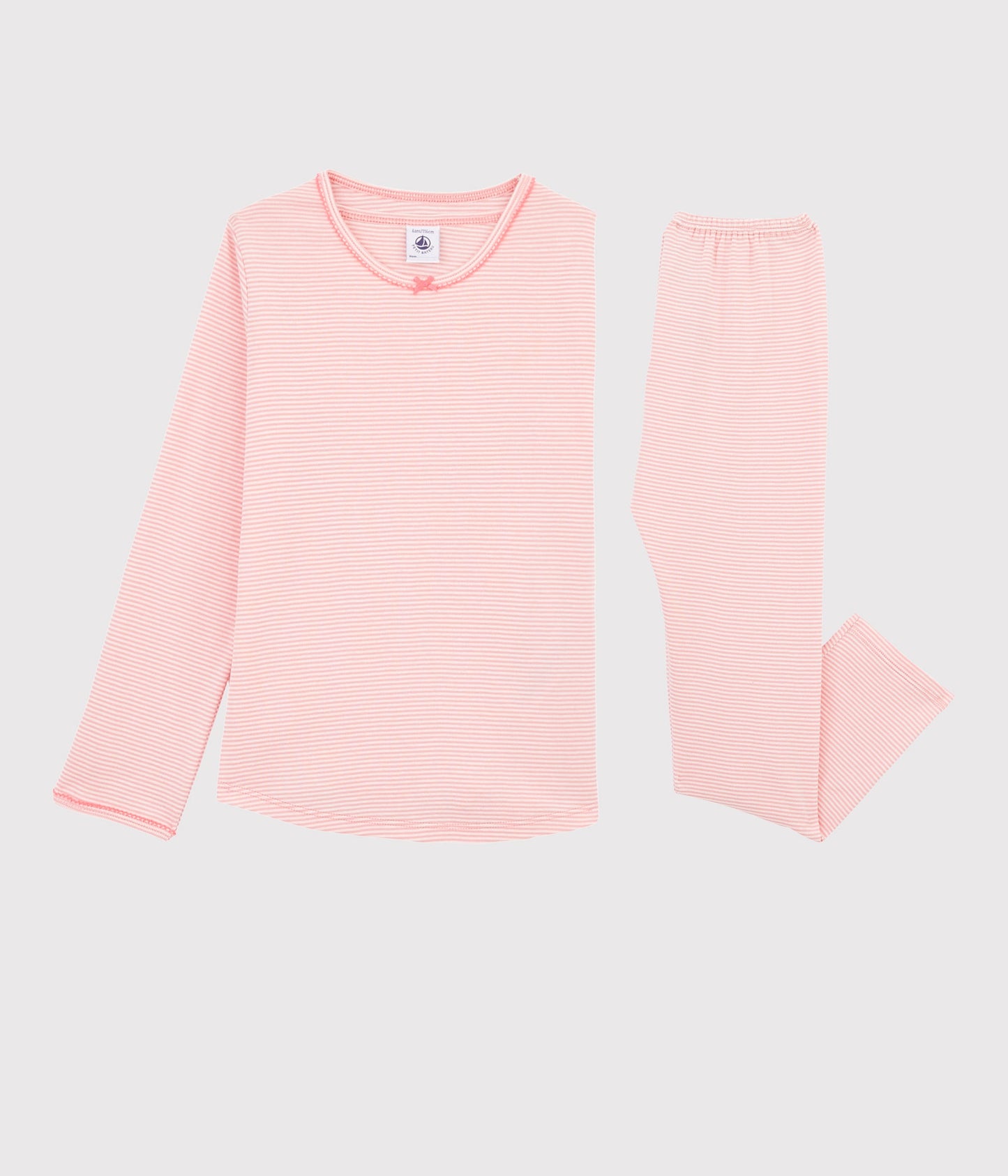Girls Pink Stripe Cotton Nightwear Set