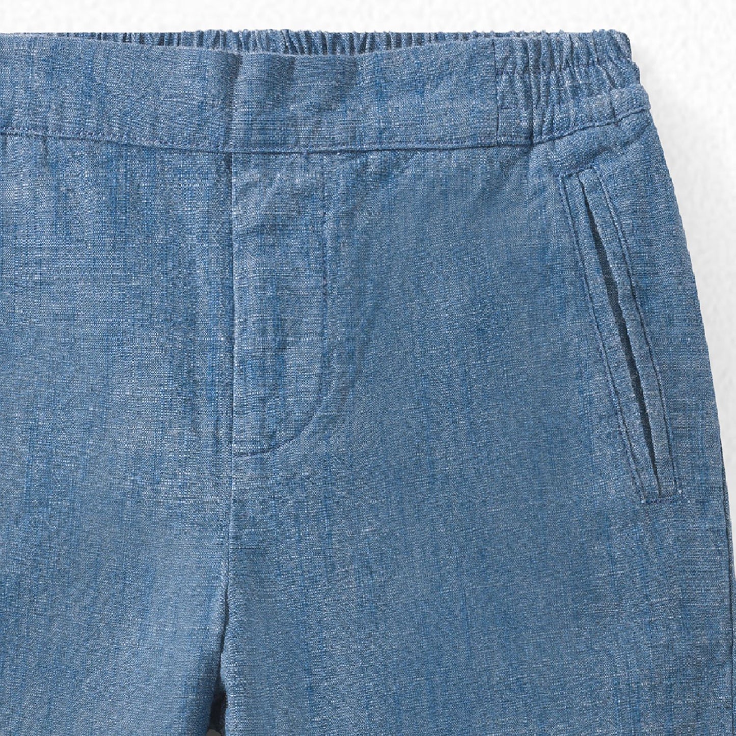 Boys Blue Cotton Trousers