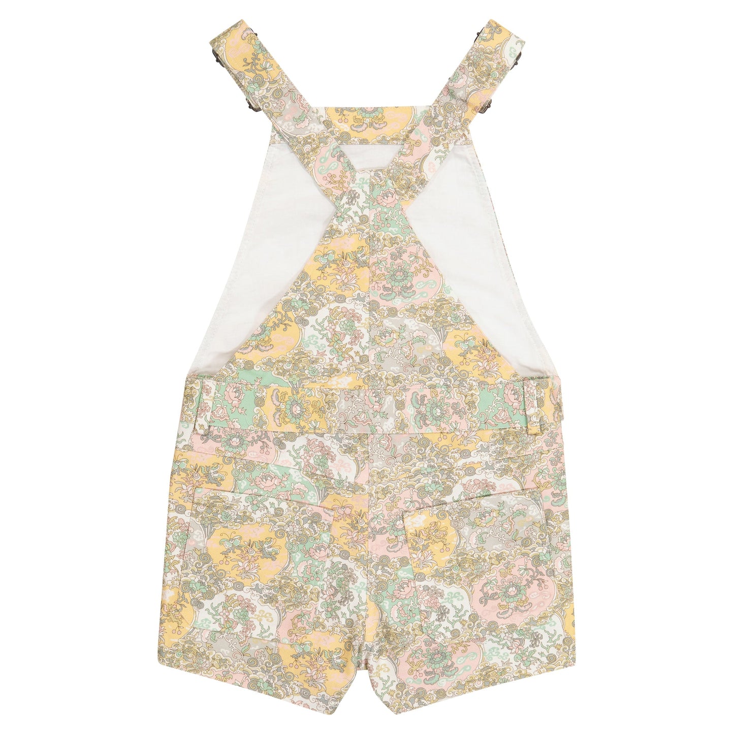 Girls Multicolor Floral Cotton Jumpsuits