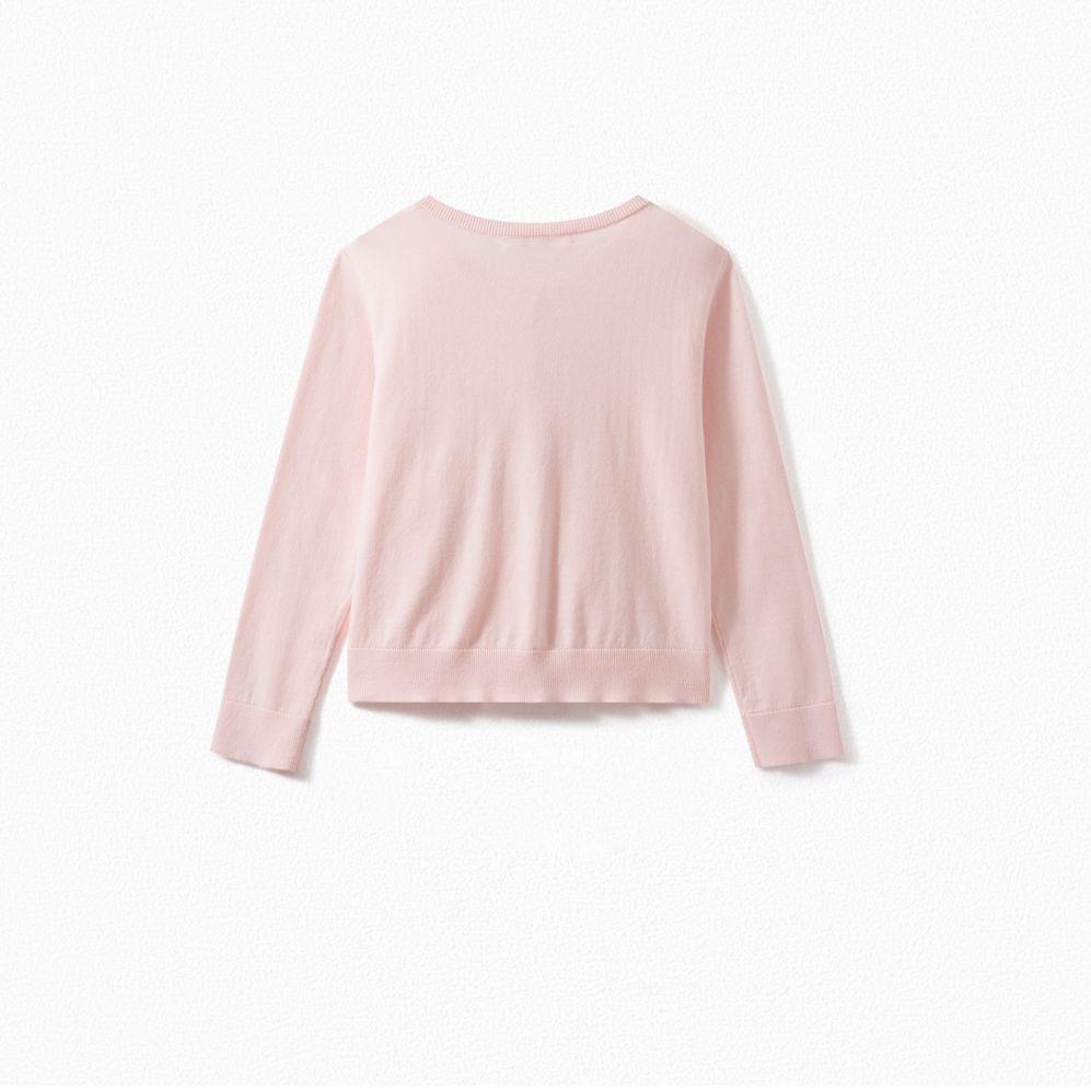 Girls Light Pink Logo Cardigan