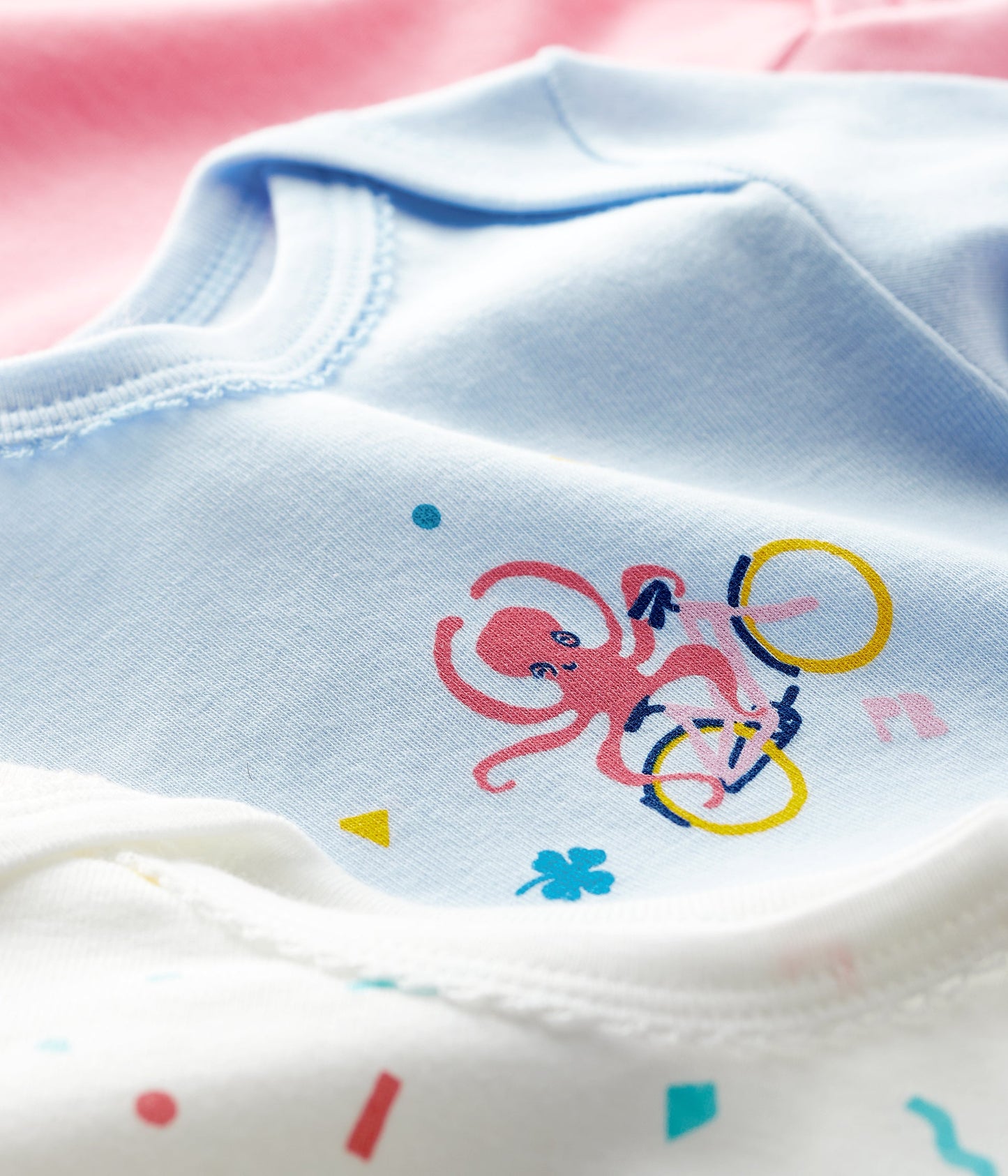 Baby Girls Multicolor Cotton Babysuit Sets (3 Pieces)