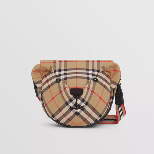 Girls Beige Bear Bag
