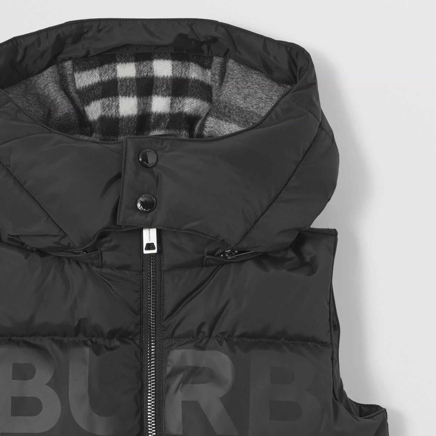 男童黑色Logo羽绒马甲