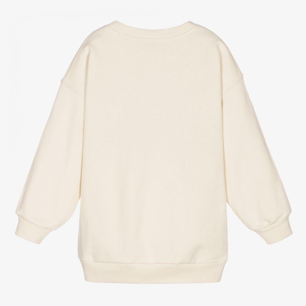 女童白色Logo棉连衣裙