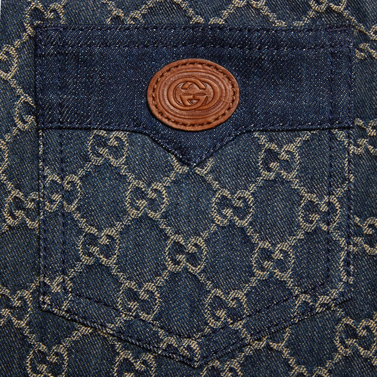 女童蓝色GG Logo短裙