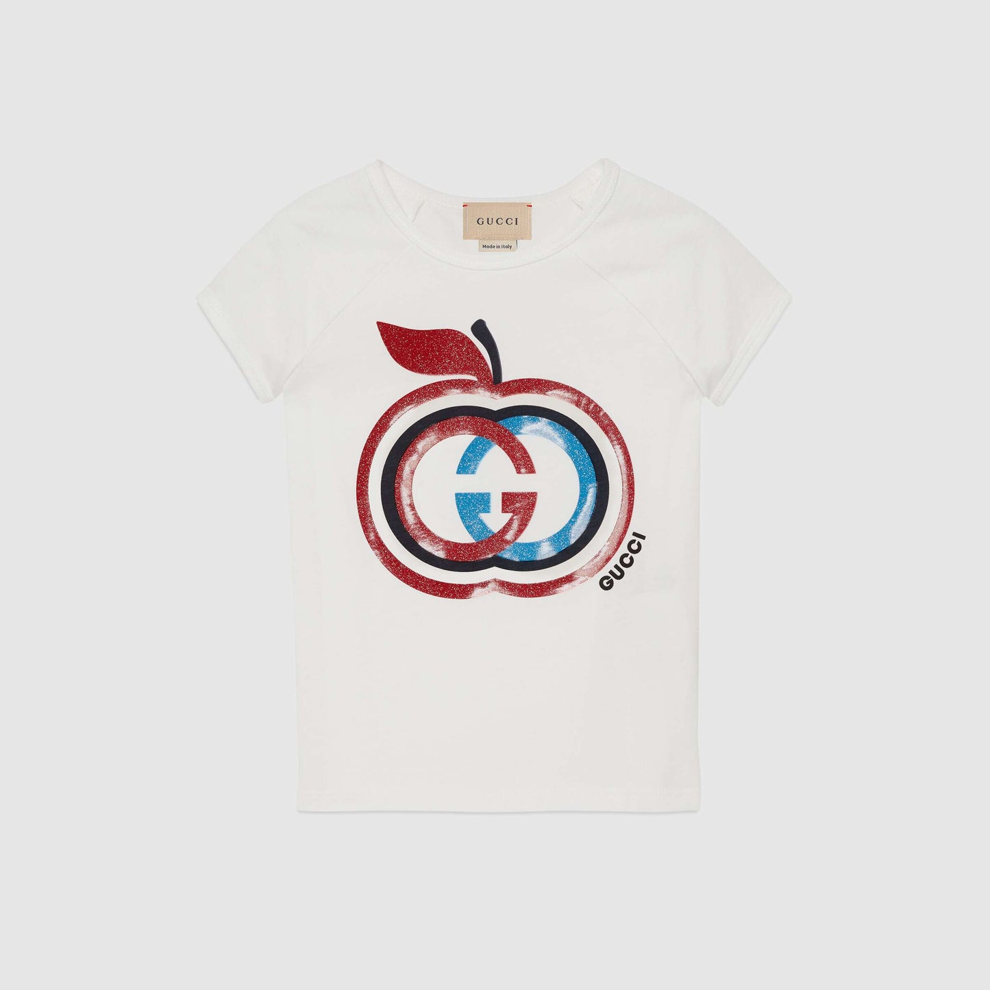 女童白色Logo棉T恤
