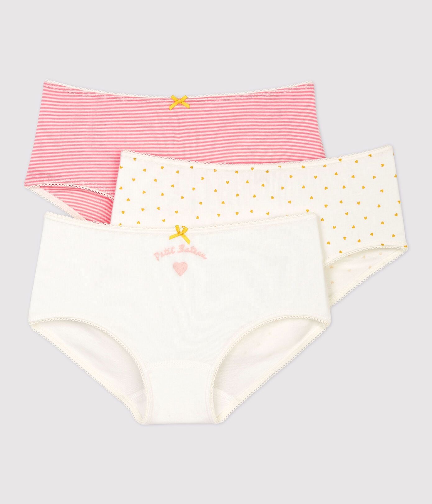 女童彩色棉内裤套装(3件)
