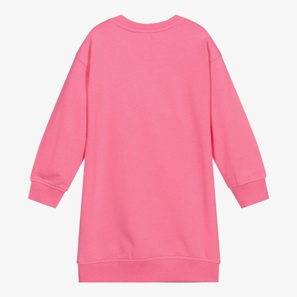 女童粉色Logo棉连衣裙