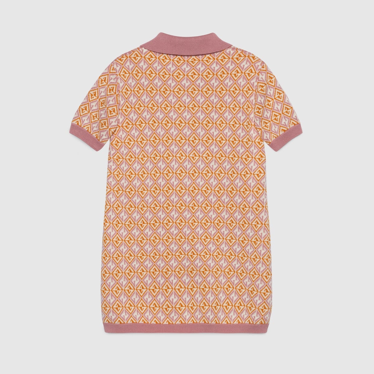 女童粉色针织Polo连衣裙