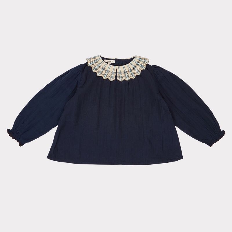 Girls Dark Navy Mallard Blouse