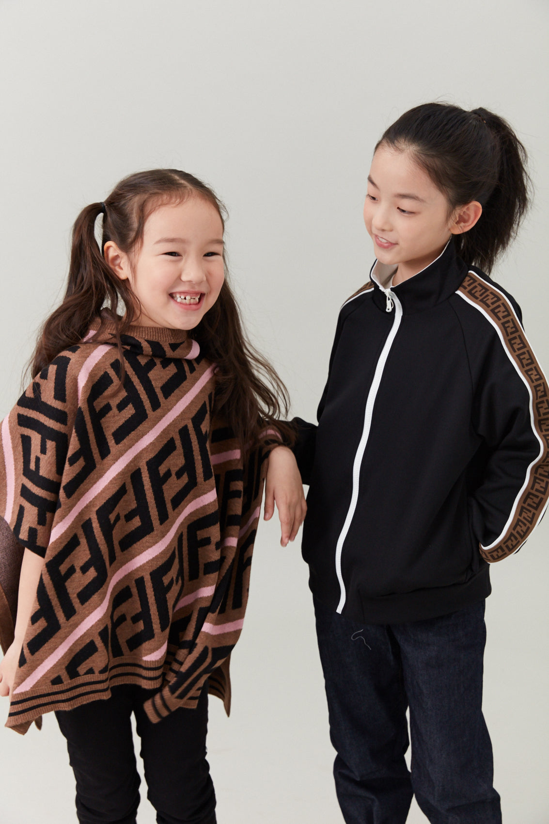 Girls Beige FF Cape