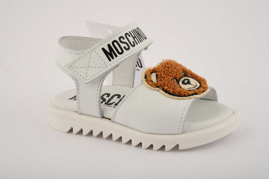 婴儿白色泰迪熊凉鞋